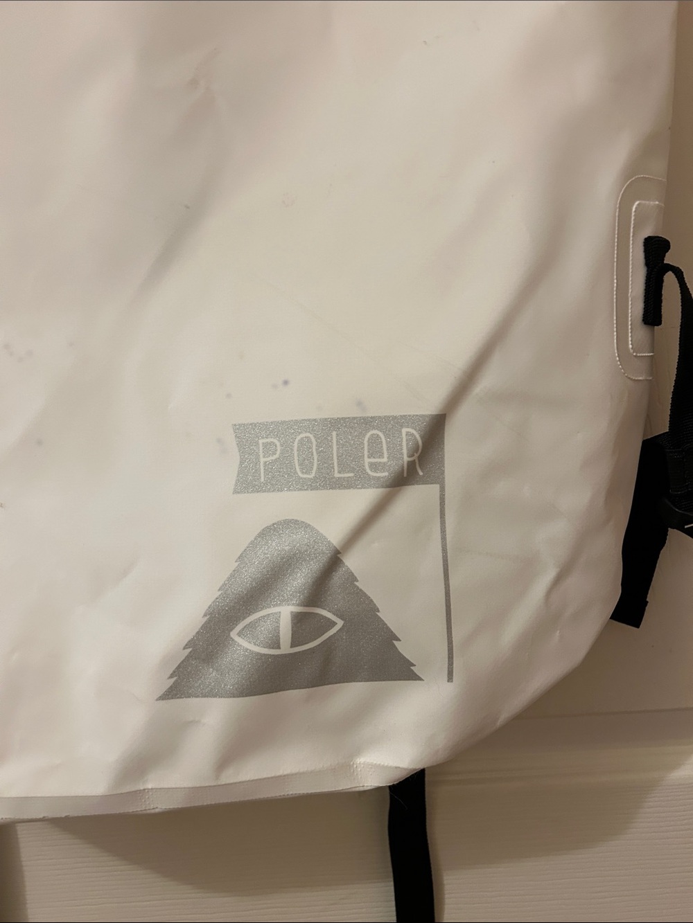 Poler White Down River Roll-Top White Backpack with Black Accents - Picture 3 of 7